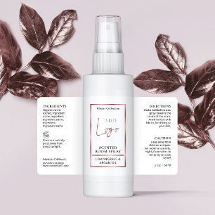 Luxuriös Ro Guld Logotyp Room Spray Flaska-etikett Fraktsedel
