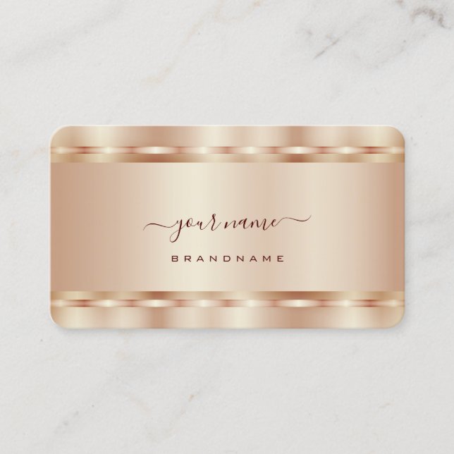 Luxuriös Ro Guld Shimmer Effect-Professionell Visitkort (Framsida)
