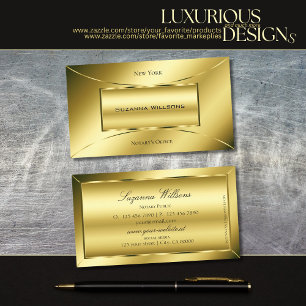 Luxuriös Shimmery Guld Chic Decorate Professionell Visitkort