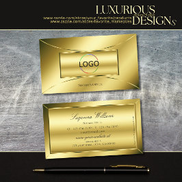 Luxuriös Shimmery Guld med Logotypens Professionel Visitkort