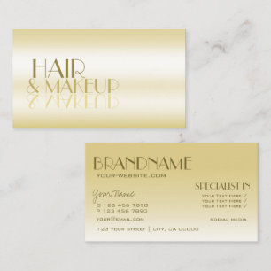 Luxuriös Silky Golden Shimmer med Spegel Brev Visitkort
