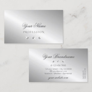 Luxuriös Silver Gnistra Diamonds Professionell Visitkort