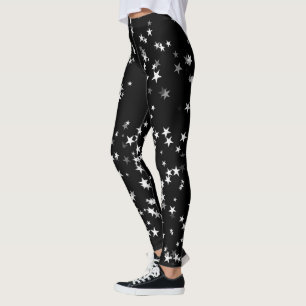 Luxuriös stjärnastronomi med svart stjärnor Him Leggings