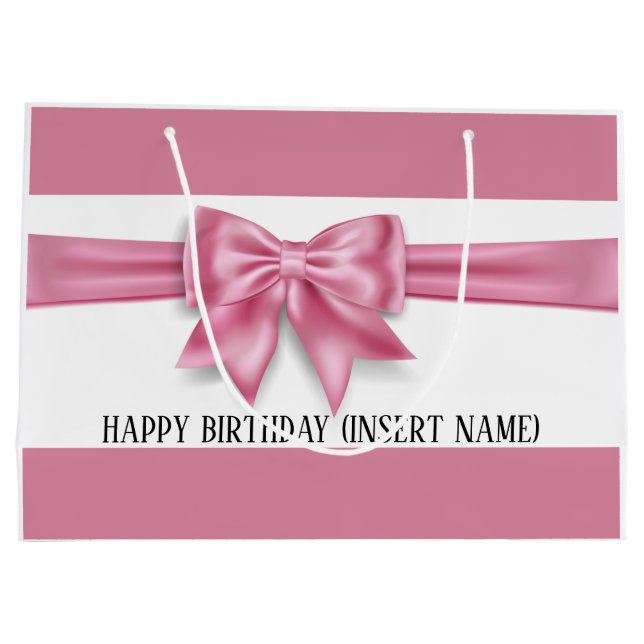 Luxuriös stor rosa bugar vid rand DIY party (Baksidan)