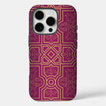 Luxuriös symmetrisk design med Blommigt Motifs.