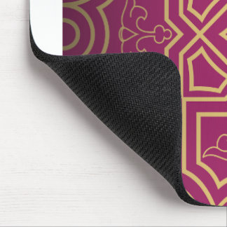 Luxuriös symmetrisk design med Blommigt Motifs. Musmatta