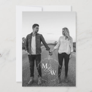 Luxuriös typografi Bröllop spara datum Meddelande