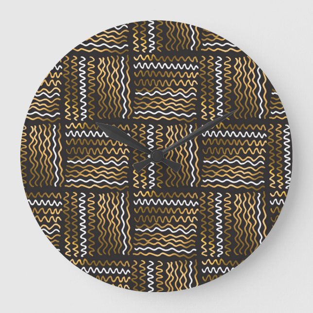 Luxuriöst handdragen sömlös mönster. stor klocka (Framsida)