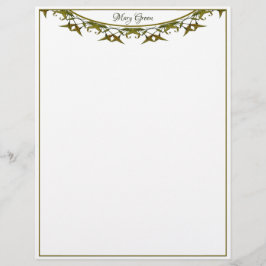 Luxuriöst löv brevhuvud