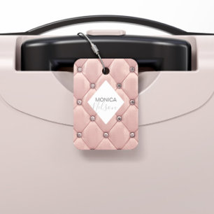 Luxuriöst Ro Guld Tuftad monogram Bagagebricka