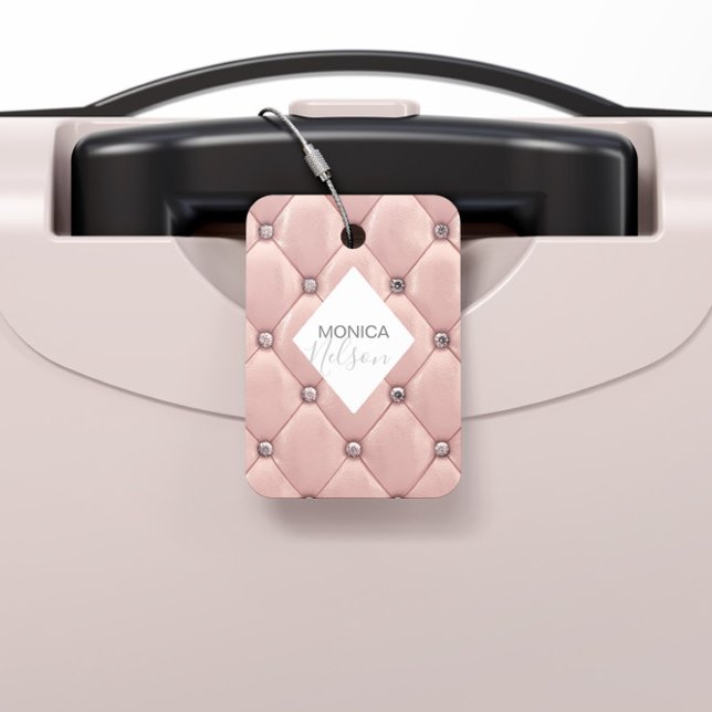 Luxuriöst Ro Guld Tuftad monogram Bagagebricka (Skapare uppladdad)