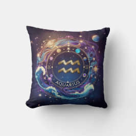 Luxurious Aquarius Zodiac Kudde
