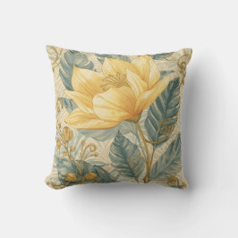 Luxurious, Beautiful Yellow Lemon Flower Pattern Kudde
