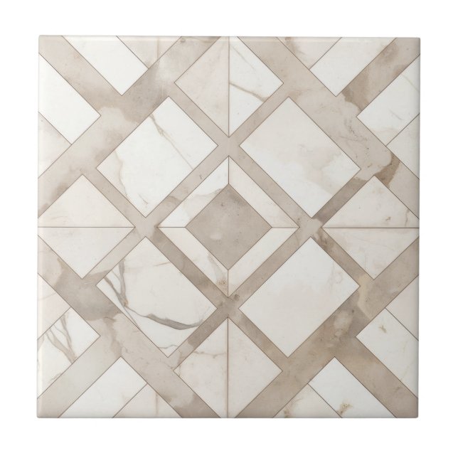 Luxurious Beige Diamond Marble Tile Kakelplatta (Framsidan)