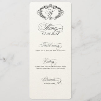 Luxurious & Elegant bröllop Menu Meny