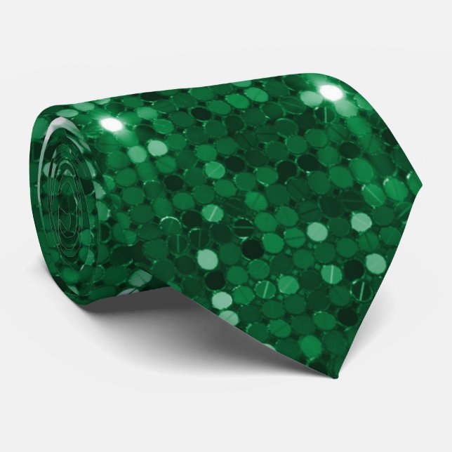 Luxurious Emerald Gnistra Neck Tie Slips (Rullad)