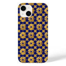 Luxurious Gold Floral Pattern, Royal Blue Elegant