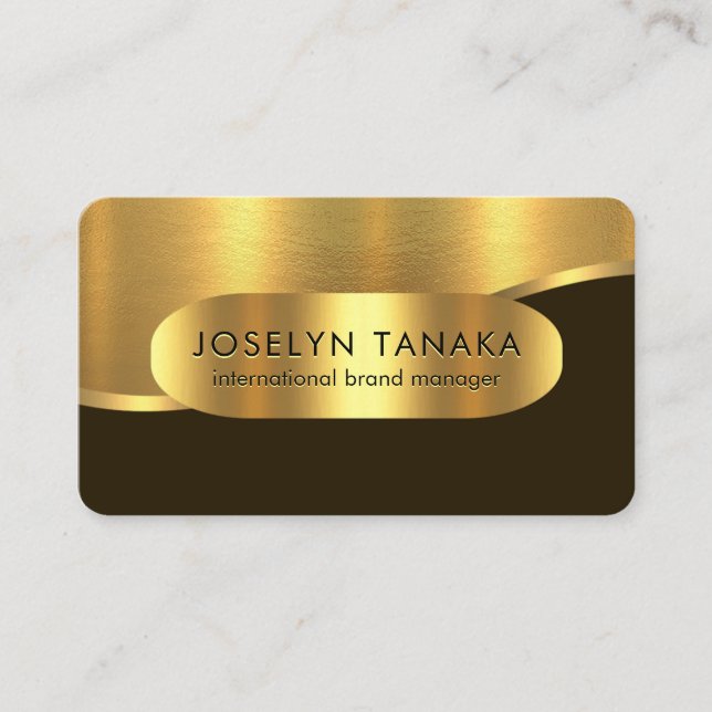 Luxurious Gold Wave Layers COO Visitkort (Framsida)