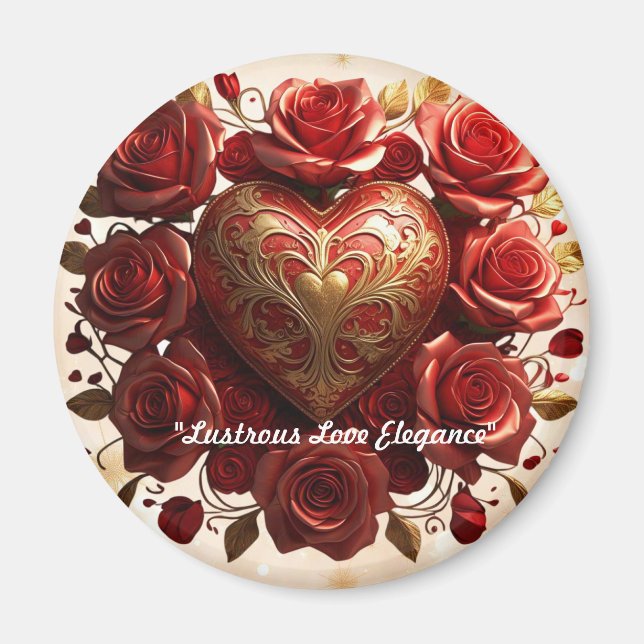 "Luxurious Golden Hearts" Magnet (Framsidan)
