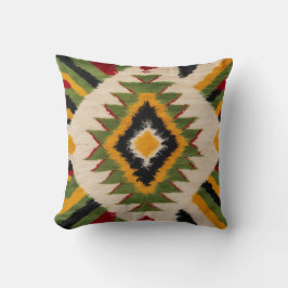 Luxurious Green Kilim Lumbar Pillow for Any Room Kudde