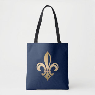 Luxurious Guld Fleur de Lis på flottan Tygkasse