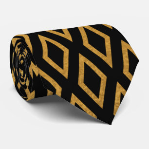 Luxurious Guld Geometric Neck Tie för manar's Stil Slips