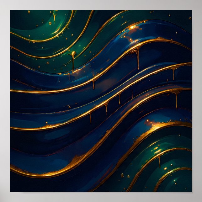 Luxurious Jewel Tone Ooze Wallpaper and Art Print Poster (Framsidan)