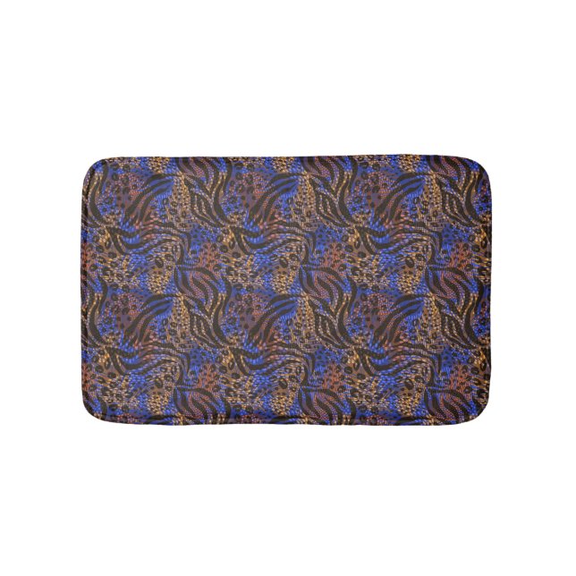 Luxurious Leopard och Zebra tryck Mönster Badrumsmatta (Framsidan)