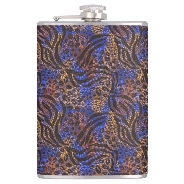 Luxurious Leopard och Zebra tryck Mönster Fickplunta (Framsidan)