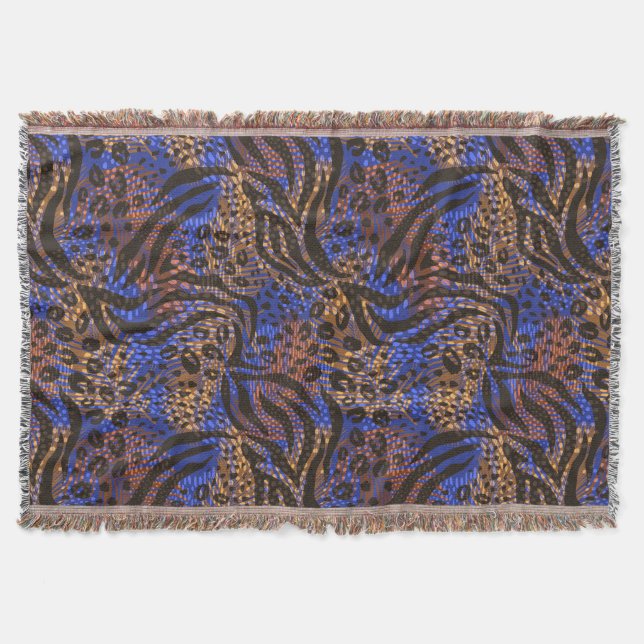 Luxurious Leopard och Zebra tryck Mönster Filt (Framsidan)