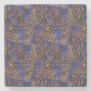 Luxurious Leopard och Zebra tryck Mönster Stenunderlägg