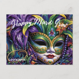 💚 💜 💛 Luxurious Mardi Gras Vykort