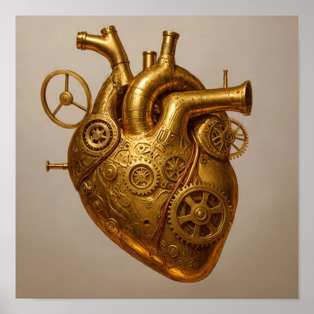 Luxurious Metallic Texture: Polished Brass Poster (Framsidan)