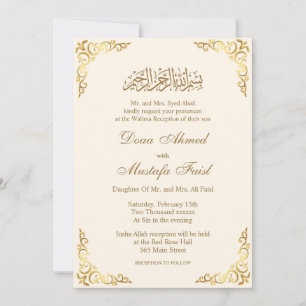 Luxurious nikkah Islamic Nuptial Investigations Inbjudningar