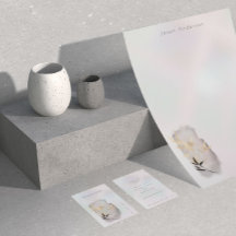 Luxurious Pearl Golden Bamboo-Affärskortet