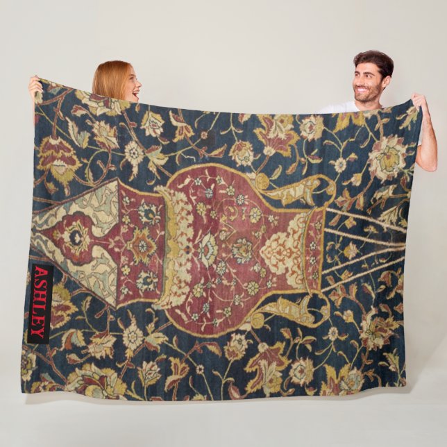 Luxurious Persian-Inspired Sherpa Blanket Fleecefilt (På plats)