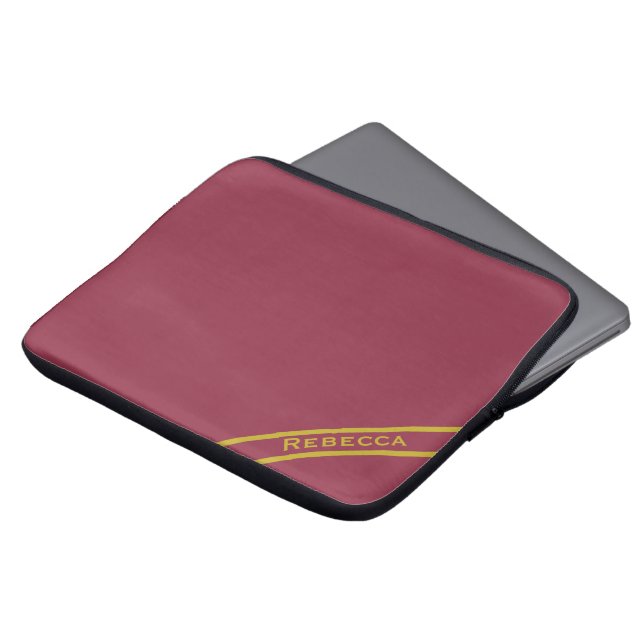 Luxurious Red Solid Färg Plain Personal Laptop Fodral (Framsida topp)