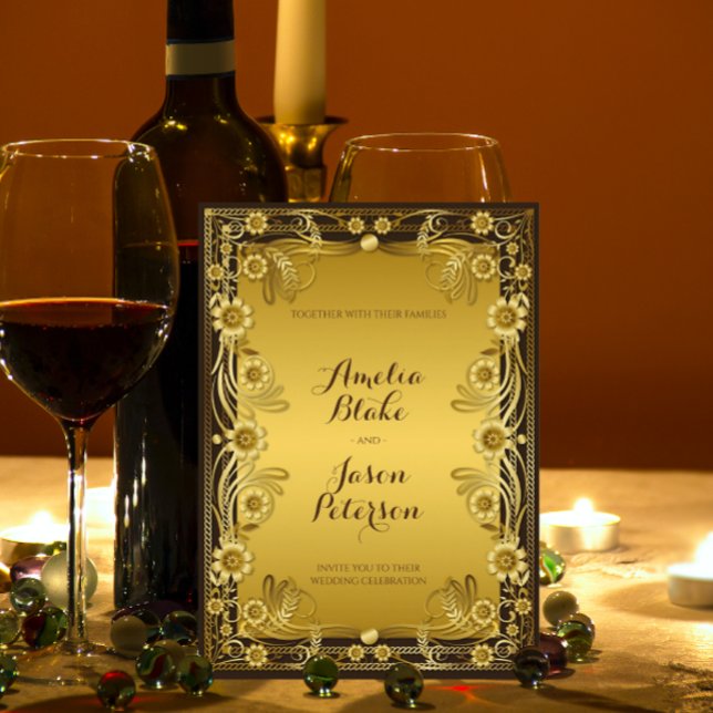 Luxurious Regal Ram bröllopsinbjudan till Guld Inbjudningar (Skapare uppladdad)