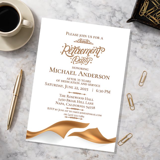 Luxurious Retirement Party Inbjudningar (Luxurious Retirement Party Invitation)