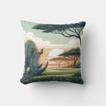 Luxurious Rhinoceros Pillow for Wildlife Älskare
