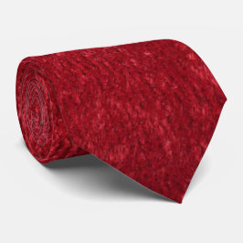 Luxurious Ruby Red Velvet Struktur Neck Tie Slips