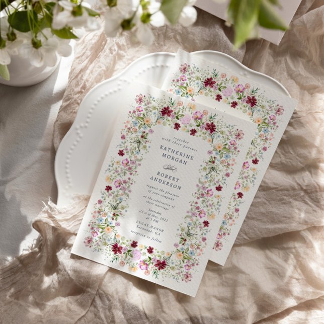 Luxurious Spring Garden Wedding Invitation Inbjudningar (Skapare uppladdad)