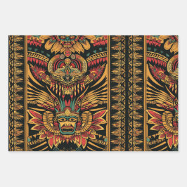 Luxurious Teal "Aztec Dream" Glossy Wrapping Lakan