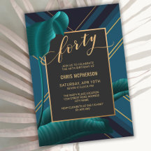 Luxurious Tropical Foliage 40 Birthday Party