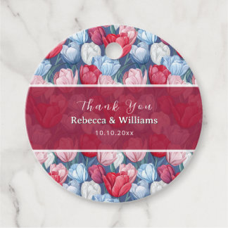 Luxurious Tulip Flower Garden Wedding Gåvor Etiketter