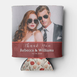 Luxurious Tulip Greenery Wedding Can Cooler