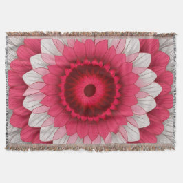 Luxurious Ull & Sherpa Blanket - Red, Rosa Filt