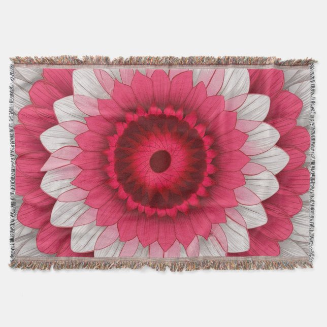 Luxurious Ull & Sherpa Blanket - Red, Rosa Filt (Framsidan)