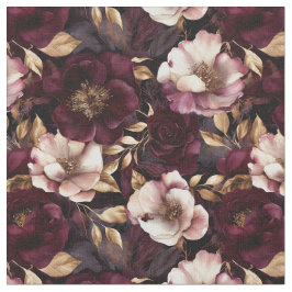 Luxurious Velvet Flowers Fabric Tyg