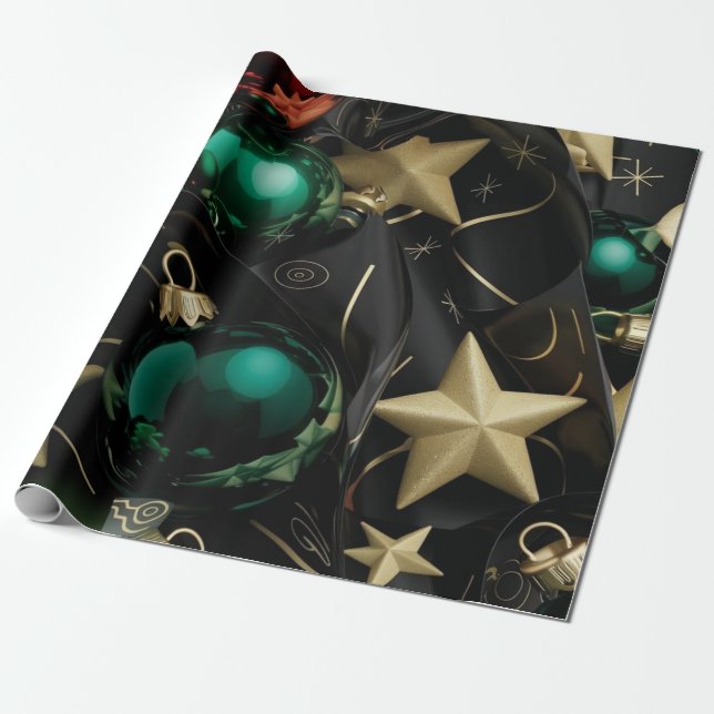 Luxuriska julprydnader presentpapper (Utrullad)